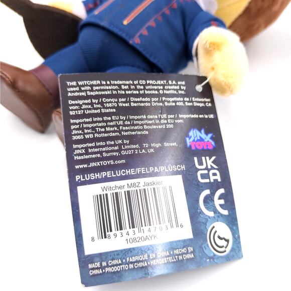 JINX Netflix's The Witcher M8Z Jaskier Plush 8-inch Stuffed Figure New with Tag - Picture 3 of 4